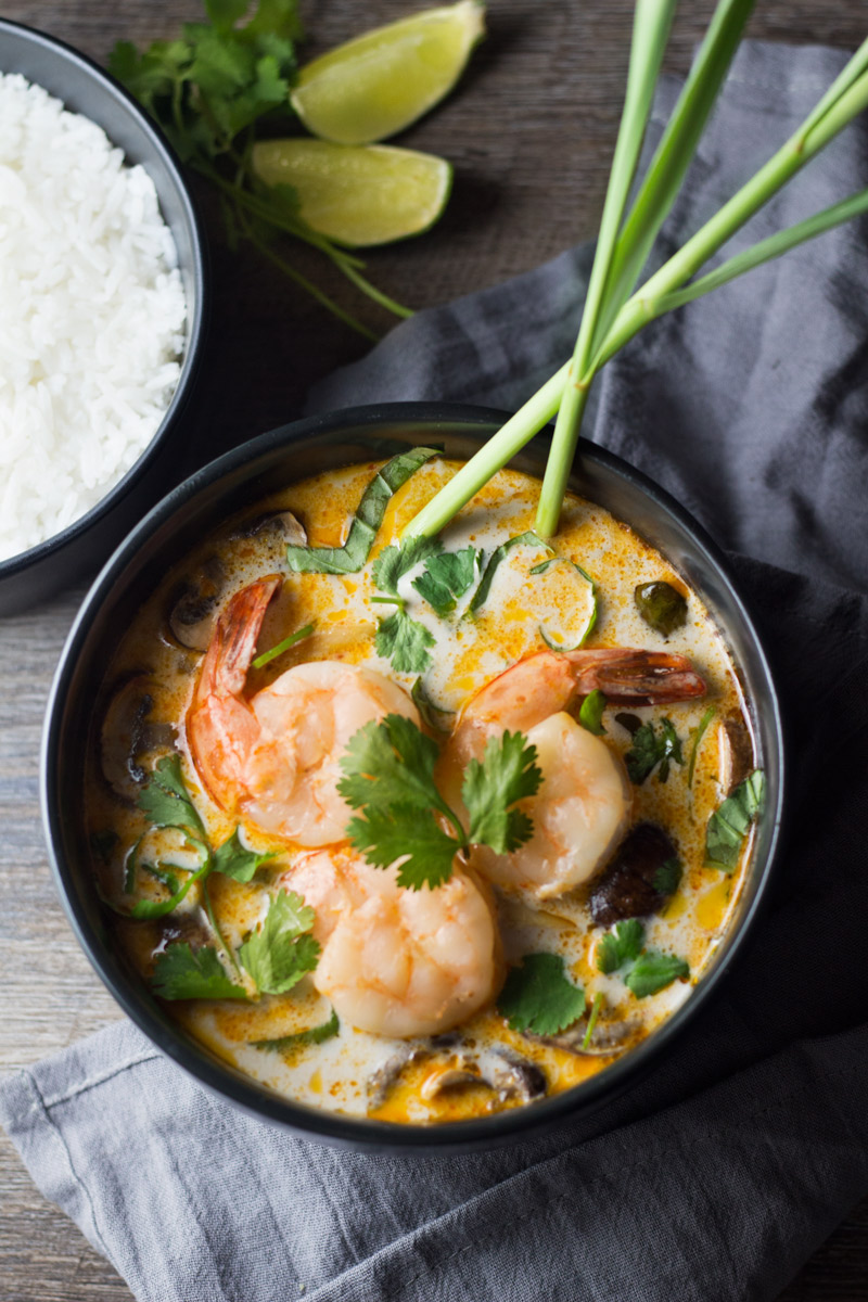 Thai Coconut Shrimp Soup - This is one of the best Thai coconut soups I’ve had. The layers of flavors this soup offers are so delicious. Even though its soup it can be a main entree if you add a bowl of rice. | butterandthings.com