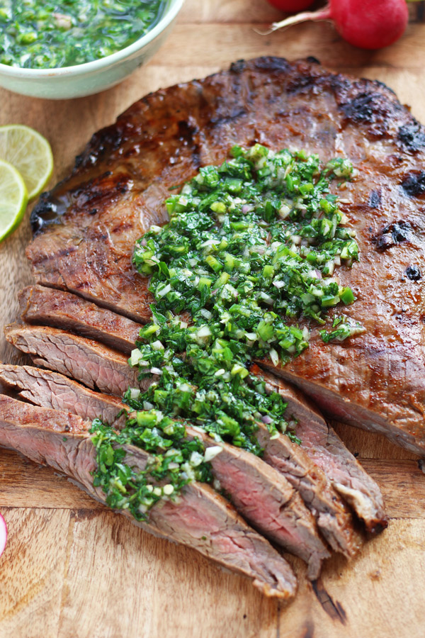 Grilled-Flank-Steak-with-Chimichurri-Sauce-1 | www.butterandthings.com